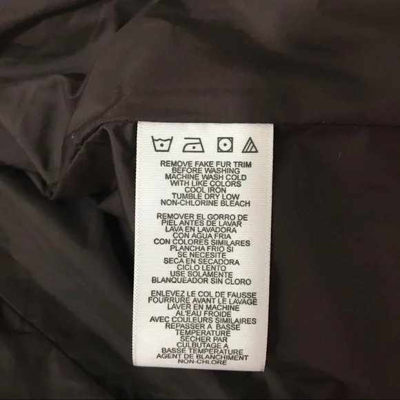 JOIE Faux Fur Belted Puffer Style Jacket Brown - Picture 9 of 10